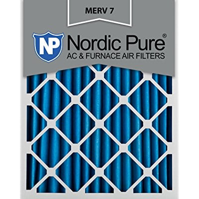 16x25x2 Nordic Pure 16x25x2M7-3 MERV 7 Pleated AC Furnace Air Filter Box of 3 by Nordic Pure